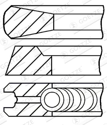 Piston Ring Kit GOETZE ENGINE 08-740300-00
