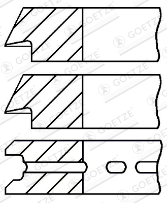 Piston Ring Kit GOETZE ENGINE 08-741200-00