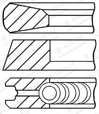 Piston Ring Kit GOETZE ENGINE 08-741800-00