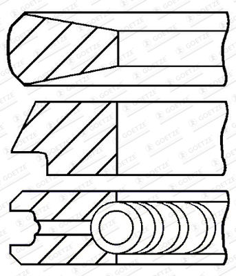 Piston Ring Kit GOETZE ENGINE 08-424007-00