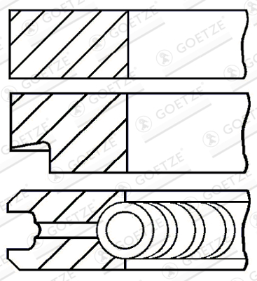 Piston Ring Kit GOETZE ENGINE 08-786600-00