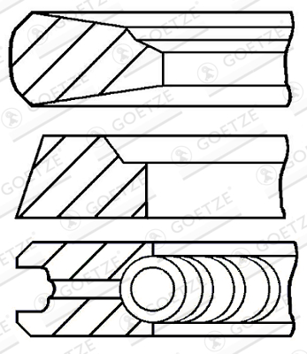 Piston Ring Kit GOETZE ENGINE 08-960900-00