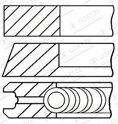 Piston Ring Kit GOETZE ENGINE 08-990111-00