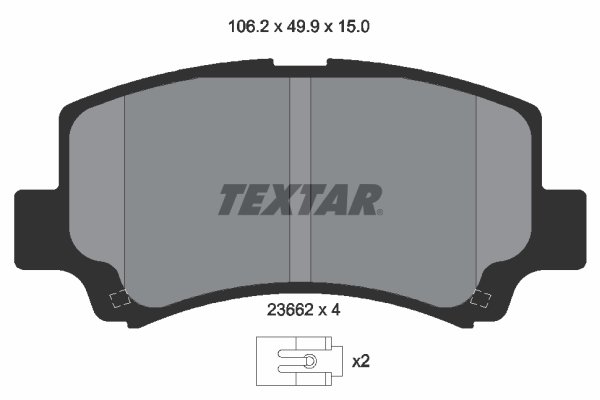 Brake Pad Set, disc brake TEXTAR 2366201