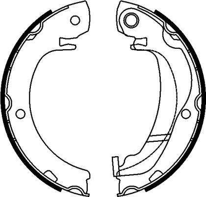 Brake Shoe Set, parking brake TEXTAR 91074300
