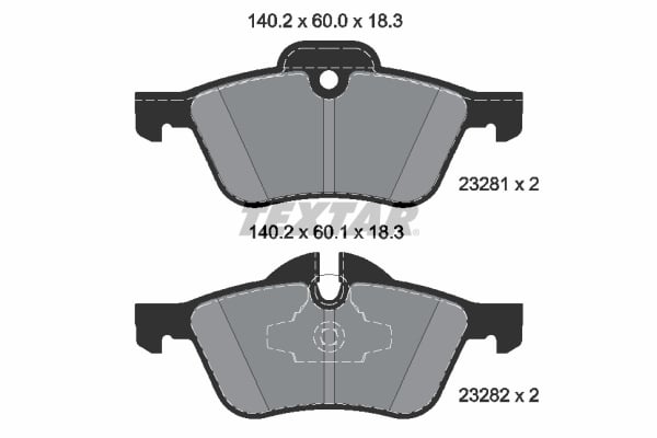 Brake Pad Set, disc brake TEXTAR 2328181