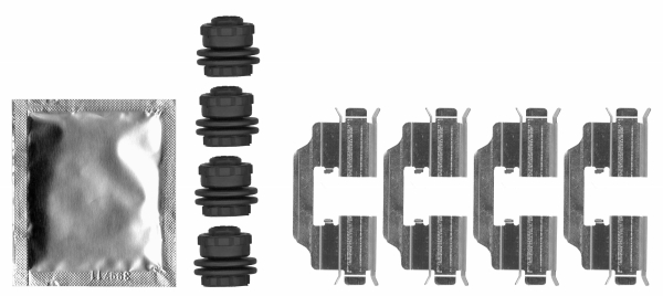 Accessory Kit, disc brake pad TEXTAR 82548400