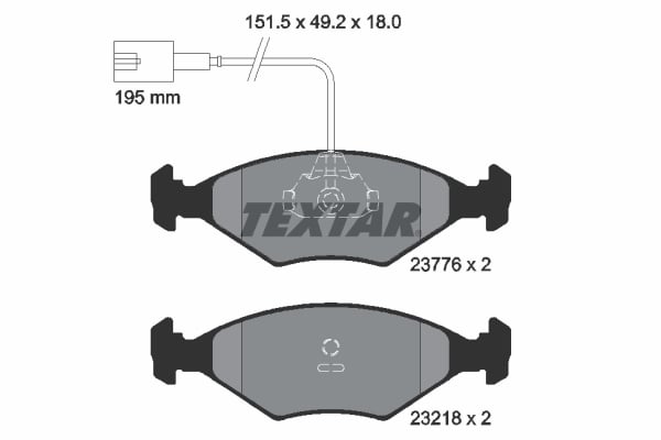 Brake Pad Set, disc brake TEXTAR 2377601