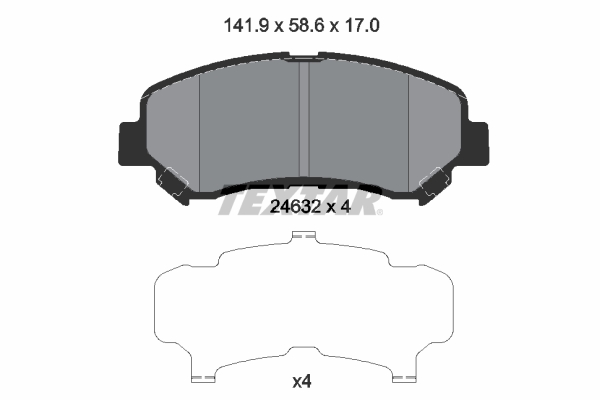 Brake Pad Set, disc brake TEXTAR 2463201