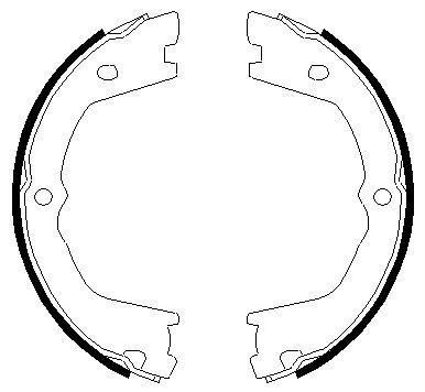 Brake Shoe Set, parking brake TEXTAR 91074900