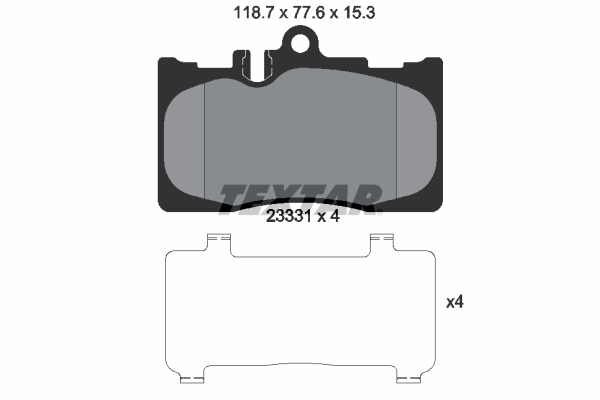 Brake Pad Set, disc brake TEXTAR 2333102