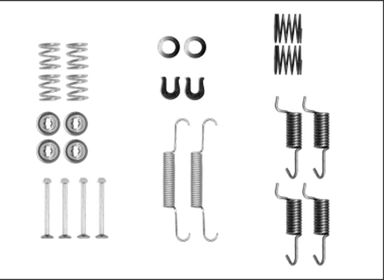 Accessory Kit, parking brake shoes TEXTAR 97042500