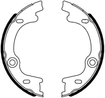 Brake Shoe Set, parking brake TEXTAR 91076400