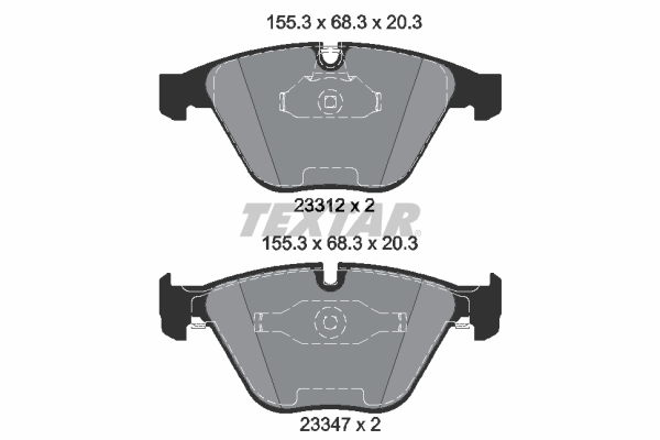Brake Pad Set, disc brake TEXTAR 2331281