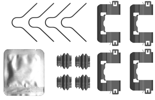 Accessory Kit, disc brake pad TEXTAR 82553700