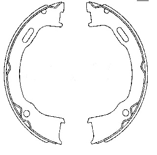 Brake Shoe Set, parking brake TEXTAR 91073600