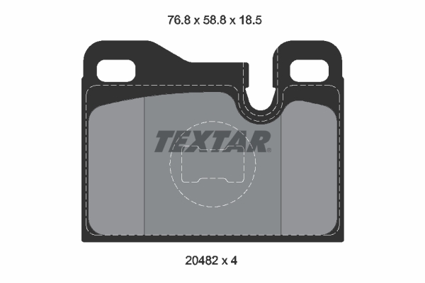 Brake Pad Set, disc brake TEXTAR 2048203