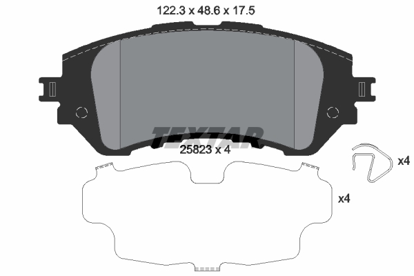 Brake Pad Set, disc brake TEXTAR 2582301