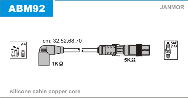 Ignition Cable Kit JANMOR ABM92