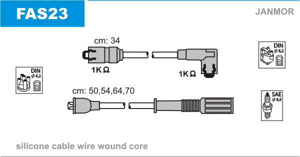Ignition Cable Kit JANMOR FAS23
