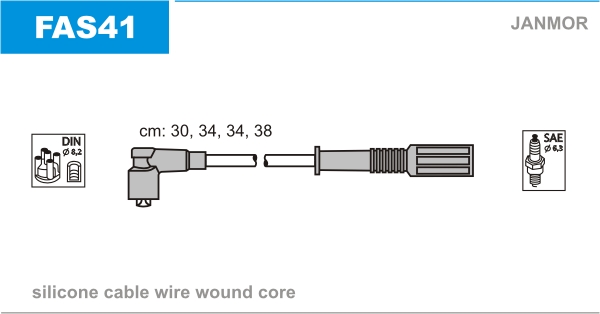 Ignition Cable Kit JANMOR FAS41