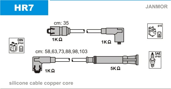 Ignition Cable Kit JANMOR HR7