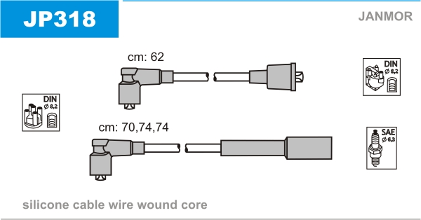 Ignition Cable Kit JANMOR JP318