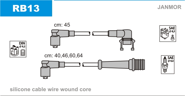 Ignition Cable Kit JANMOR RB13