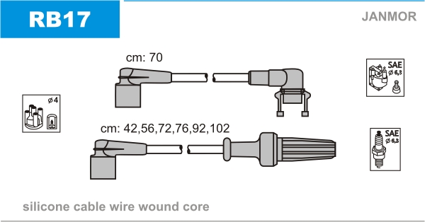 Ignition Cable Kit JANMOR RB17