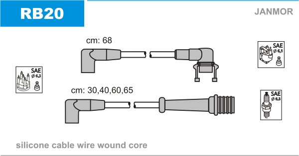 Ignition Cable Kit JANMOR RB20