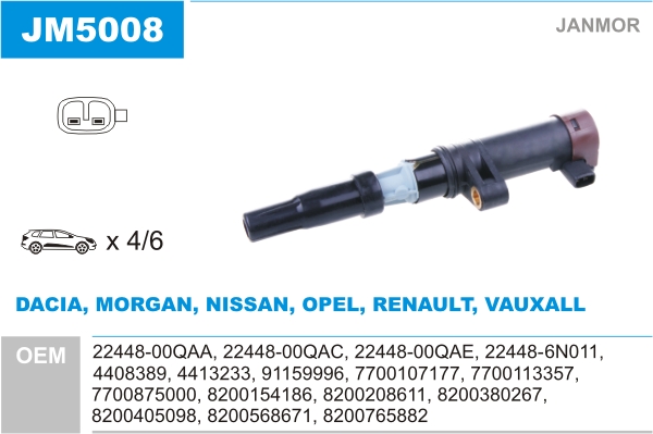 Ignition Coil JANMOR JM5008
