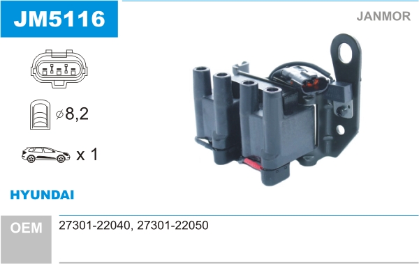 Ignition Coil JANMOR JM5116