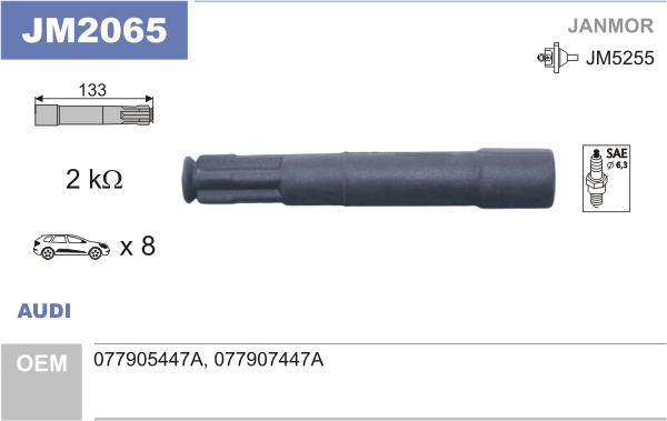 Plug, coil JANMOR JM2065
