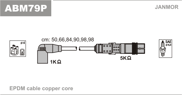 Ignition Cable Kit JANMOR ABM79P