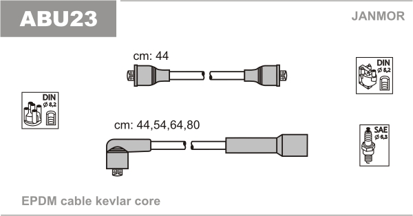 Ignition Cable Kit JANMOR ABU23