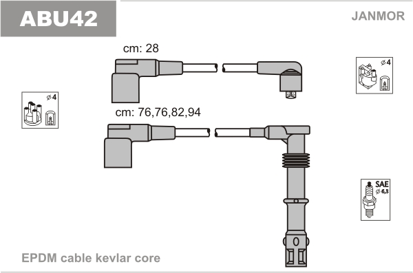 Ignition Cable Kit JANMOR ABU42