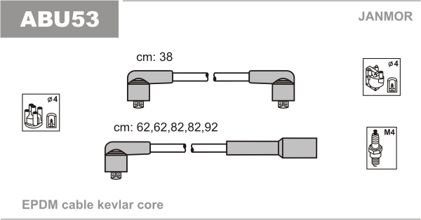 Ignition Cable Kit JANMOR ABU53