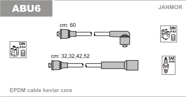 Ignition Cable Kit JANMOR ABU6