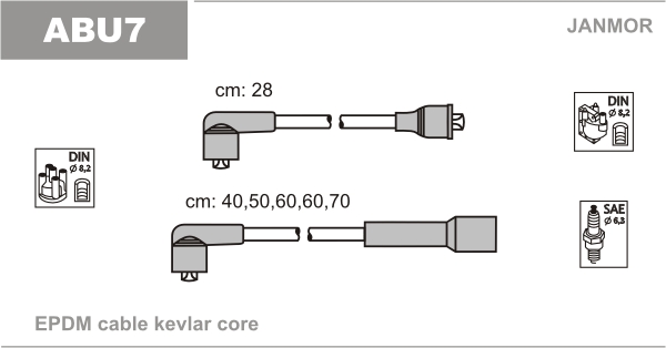 Ignition Cable Kit JANMOR ABU7