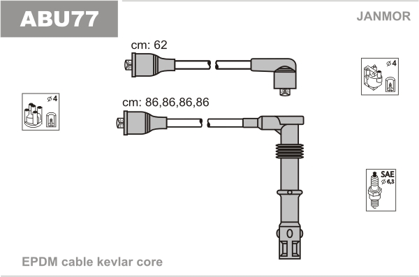 Ignition Cable Kit JANMOR ABU77