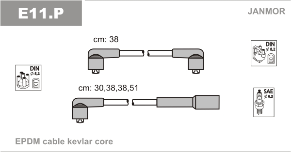 Ignition Cable Kit JANMOR E11.P