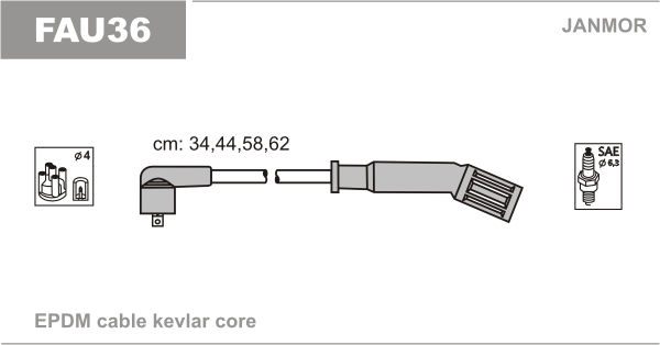 Ignition Cable Kit JANMOR FAU36
