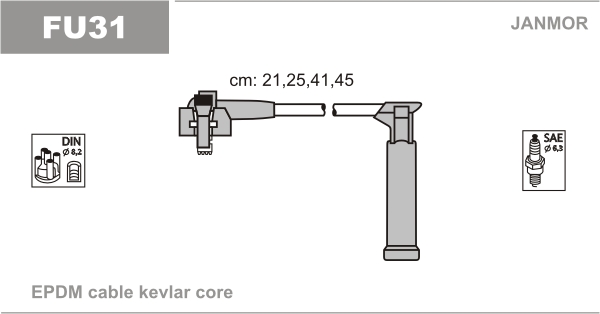 Ignition Cable Kit JANMOR FU31