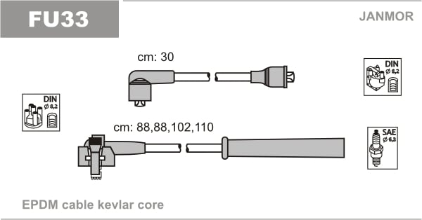 Ignition Cable Kit JANMOR FU33