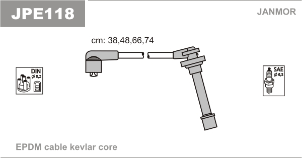 Ignition Cable Kit JANMOR JPE118