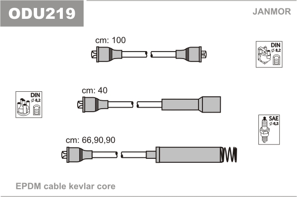 Ignition Cable Kit JANMOR ODU219