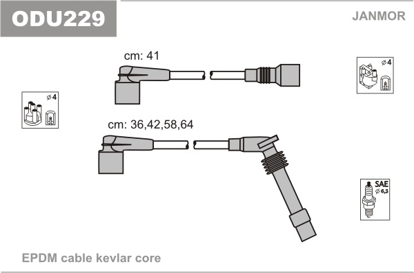 Ignition Cable Kit JANMOR ODU229
