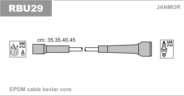 Ignition Cable Kit JANMOR RBU29