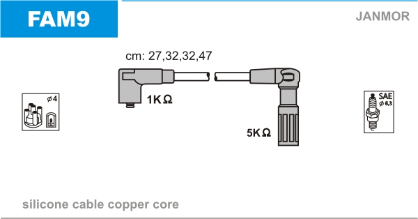 Ignition Cable Kit JANMOR FAM9