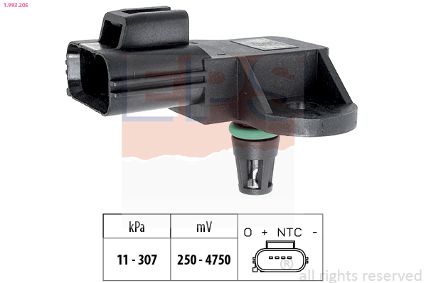 Sensor, boost pressure EPS 1.993.205